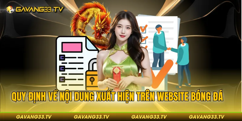 Quy định về nội dung xuất hiện trên website bóng đá