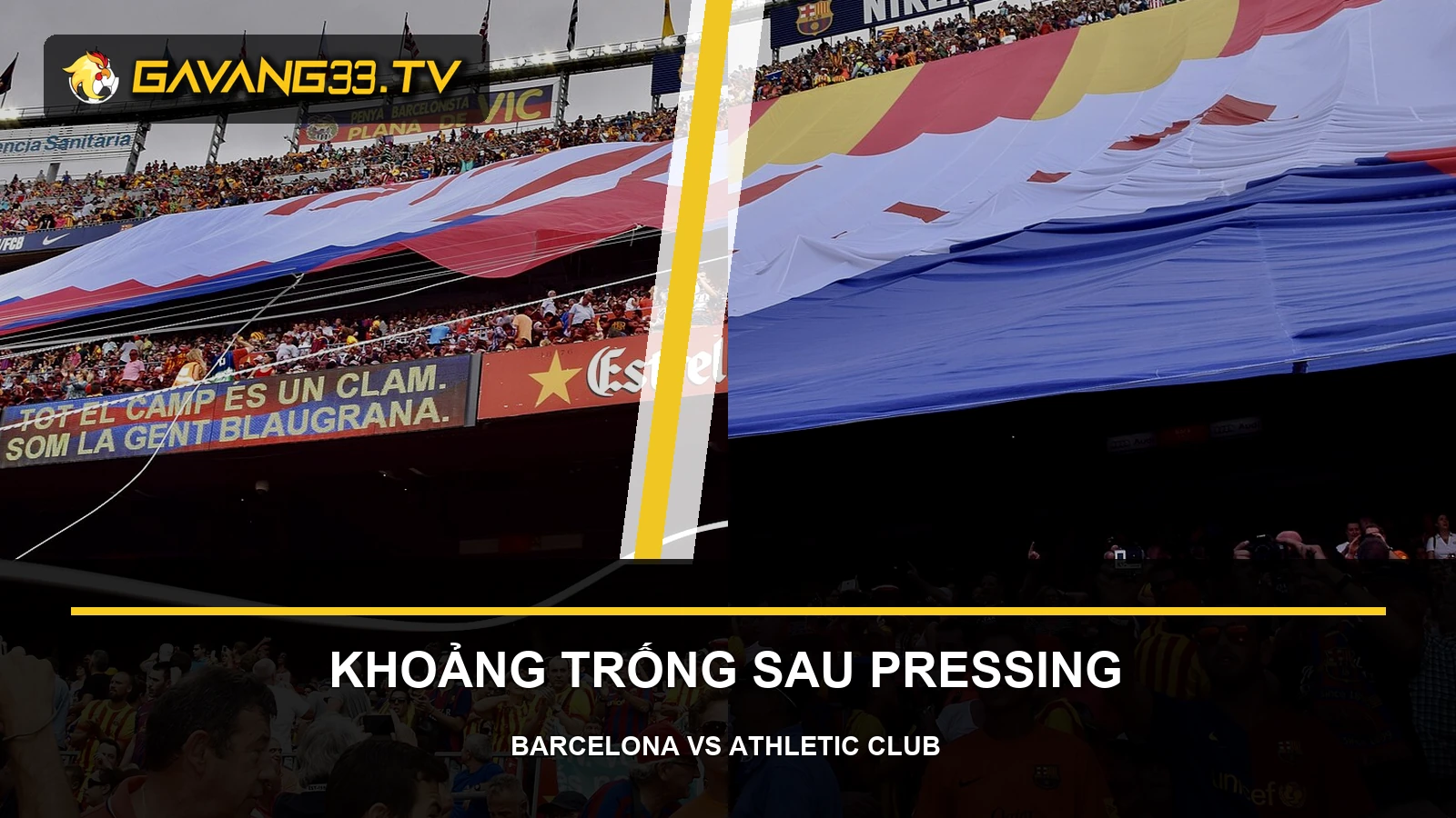 Tư liệu Barcelona và Athletic Club trước trận La Liga, có logo và tiêu đề bài nhận định