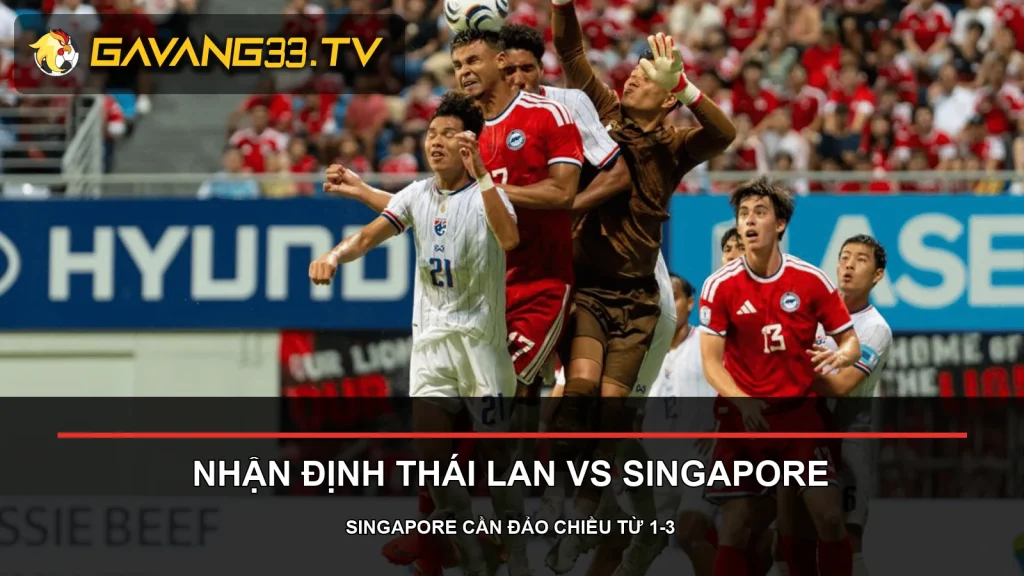 Cầu thủ Thái Lan và Singapore trong trận bán kết lượt đi ASEAN Hyundai Cup 2026
