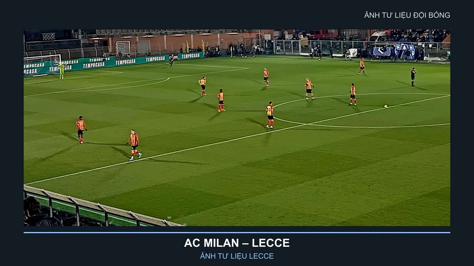 Ảnh tư liệu đội US Lecce thi đấu tại Serie A 2024/25